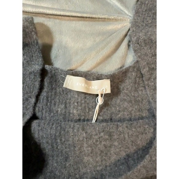 NWT Everlane Size Large Gray Wool Tank Top Cropped Yak Hair Trendy Stretch - Picture 4 of 9